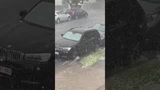 Unbelievable hailstorm in Brisbane 🌩️ BrisbaneStorm Hailstorm brisbanecity [upl. by Thomasine]