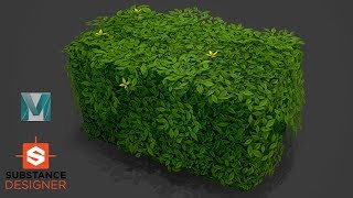 Autodesk Maya 2019 Substance Designer  Stylized Bush [upl. by Ebaj564]