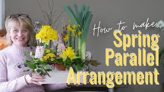 How to make a Parallel Flower ArrangementFLORISTRYFLOWER ARRANGINGHOW TO ARRANGE FLOWERS IN FOAM [upl. by Dicky]