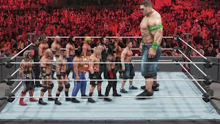 WWE 2K22 Giant John Cena vs Mini WWE Superstar Royal Rumble Match [upl. by Boleslaw]