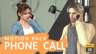 Reallusion iclone motion  Standing Phone Call Animation Pack [upl. by Navillus60]