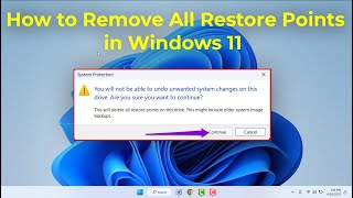 How to Delete Old Restore Points in Windows 11 [upl. by Latreshia]