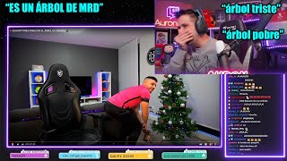 AURONPLAY REACCIONA AL ÁRBOL DE DjMaRiiO😂 [upl. by Lapotin]