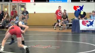 2012 Schoolboy Nat Duals 77 Jaxon Cole vs Jaden Porreco [upl. by Ellenrahs]