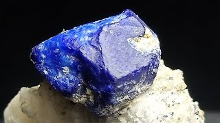 Lazurite on Calcite from Badakshan Afghanistan [upl. by Leummas76]