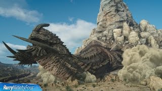 Final Fantasy XV FFXV  Adamantoise Boss Fight Location amp Walkthrough Tortoise Toppler Trophy [upl. by Cusack]