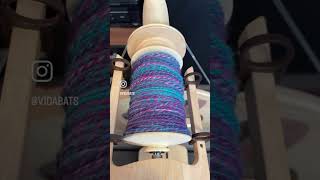 Spinning Merino bubblegum wool on Kromski wheel [upl. by Iaria]