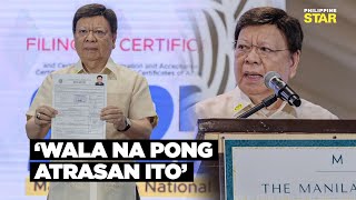 Rep Rodante Marcoleta tinuldukan ang isyu sa Comelec at pagurong sa 2022 senatorial race [upl. by Anairo]