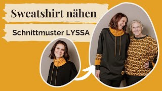 Sweatshirt mit Wickelkragen nähen – Schnittmuster LYSSA [upl. by Coster]