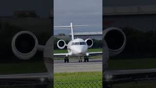 Bombardier Challenger 650 with live atc at Dublin Airport Ireland 🇮🇪 [upl. by Mycah]