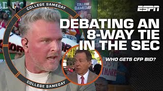 SEC CHAOS 🤯 McAfee amp Saban unravel an 8WAY TIE scenario  Who gets the edge  College GameDay [upl. by Tallbot425]