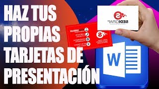 🔴Como hacer TARJETAS DE PRESENTACIÓN EN WORD [upl. by Manville]