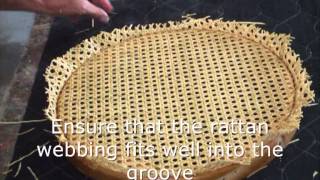 How To Re Cane A Chair Seat In Under 10 Mins [upl. by Terina]