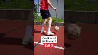 Wall passing drills ⚽ footballers ⚽⚡football footballiq soccer shorts [upl. by Hightower]