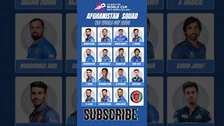 Afghanistan Squad T20 World Cup 2024 shorts icc cricket ipl t20worldcup2024 viral tiktok [upl. by Babs235]