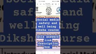 Social Media Safety and Well Being Quiz Answers  CIET NCERT Training Quiz Answers attempt 123 [upl. by Denis]