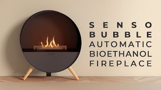 Senso Bubble Automatic Ethanol Fireplace  Freestanding amp WallMounted  Planika UK [upl. by Yelrac]