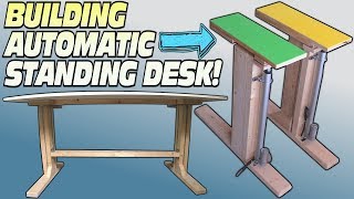 How To BUILD a Standing Desk  Building Convertible Electric Workstation For Easy DIY Stand Up Desks [upl. by Acirt]