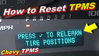 How to ReSet TPMS Tire Pressure Monitoring System  Short Version Quick and Easy [upl. by Enavi235]