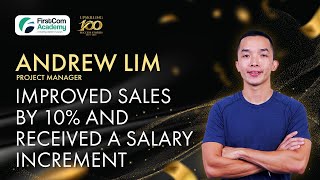 Improved Sales By 10 And Received A Salary Increment  Andrew Lim [upl. by Nosyrb]