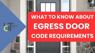 Egress Doors Code Requirements Explained [upl. by Gavini]