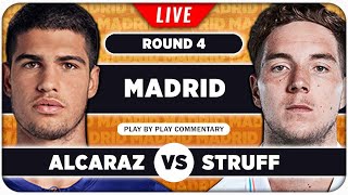 ALCARAZ vs STRUFF • ATP Madrid 2024 • LIVE Tennis PlaybyPlay Stream [upl. by Orion]