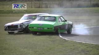 Tasmanian Super Series 2015 Round 3 HQ Holden Crash  rbraustralia [upl. by Bokaj]