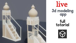 Making mosque pulpit on 3d Modeling app  1 hours live [upl. by Navanod]