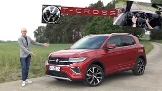 Der neue VW TCross im Test  Mehr SUV braucht man nicht Review Kaufberatung  15 TSI ACT 150 PS [upl. by Strawn]