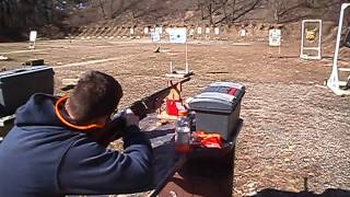 Kevin shooting a Mossberg 395 shotgun [upl. by Jacintha]