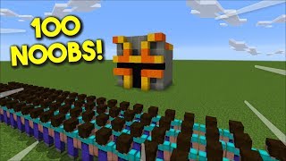 Minecraft 100 NOOBS ATTACK MY SECRET MC NAVEED BASE  FIGHT WITH OUR ZOMBIE  Minecraft [upl. by Geddes567]