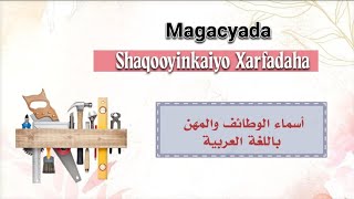 تعلم اهم الوطائف والمهن باللغة العربية  Barashada carabiga Xirfadaha iyo shaqooyinka [upl. by Broddie]