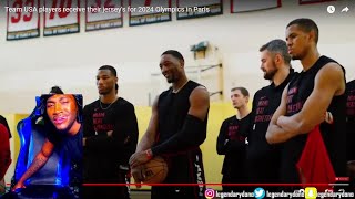 Reacting to Team USA players receive their jerseys for 2024 Olympics in Paris Reaction [upl. by Zsamot]