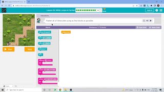 L1612 Codeorg  Express2021  Lesson 16 While Loops in Farmer  level 12 [upl. by Ahseile925]