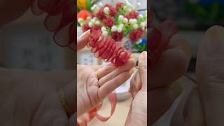 Use a needle to make Roses wwwlacefabricshopcom handmade handmadegifts ribbonflower [upl. by Nalra]