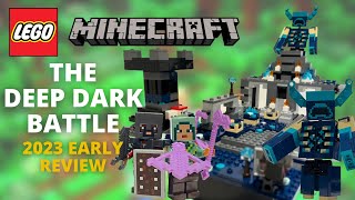 Early LEGO Minecraft 2023 WARDEN Deep Dark Battle Review [upl. by Arayc968]