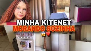 TOUR PELA MINHA KITNET DE 3 CÔMODOS MORANDO SOZINHA 😍🏠❤️ [upl. by Ajad164]