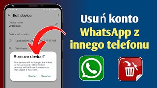 Jak usunąć konto WhatsApp z innego telefonu [upl. by Mill753]