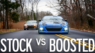 Stock FRS vs Supercharged BRZ [upl. by Attiuqal641]