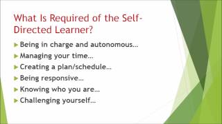 SelfDirected Learning for the ReflectiveReflexive Practitioner [upl. by Krenn]