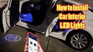 HOW TO INSTALL CAR INTERIOR LED LIGHTS  EASY amp ONLY 18 [upl. by Ahsinod]