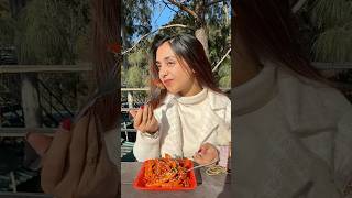 Tasty Chilli Potato 🌶️ and Starbucks 🤤😍 shorts trendingshorts food comedy meghachaube [upl. by Yerga]