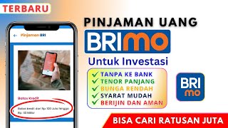 Cara Pinjam Kredit Investasi di BRIMO Online Tanpa Ke Bank  Cair 100Juta dari Pinjaman Brimo [upl. by Mariano]