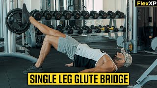 Single Leg Glute Bridge Form amp Tutorial Guide 30 Seconds  FlexXP [upl. by Faustine]