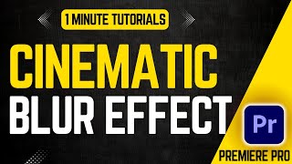 Create Cinematic Text Blur Effect in Premiere Pro  Step by Step 2024  Adobe Tutorials [upl. by Eilrebmik199]