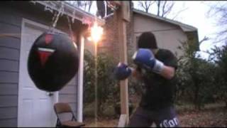 Boxing training  wrecking ball heavy bag [upl. by Ahsemrac]