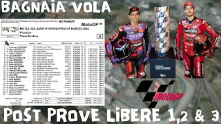 BAGNAIA VELOCE  MARTIN IN DIFFICOLTÀ  post prove libere GP Barcellona [upl. by Nyltac]