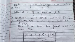 Lagranges mean value theorem  proof  BSc calculus paper [upl. by Enomas]