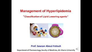 Management of Hyperlipidemia “Classification and Mechanism of action of Lipid Lowering Agents” [upl. by Werra]