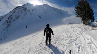 Samoens 1600 Dahu blue Grand Massif Feb2020 GoPro MAX 360 [upl. by Neraa]